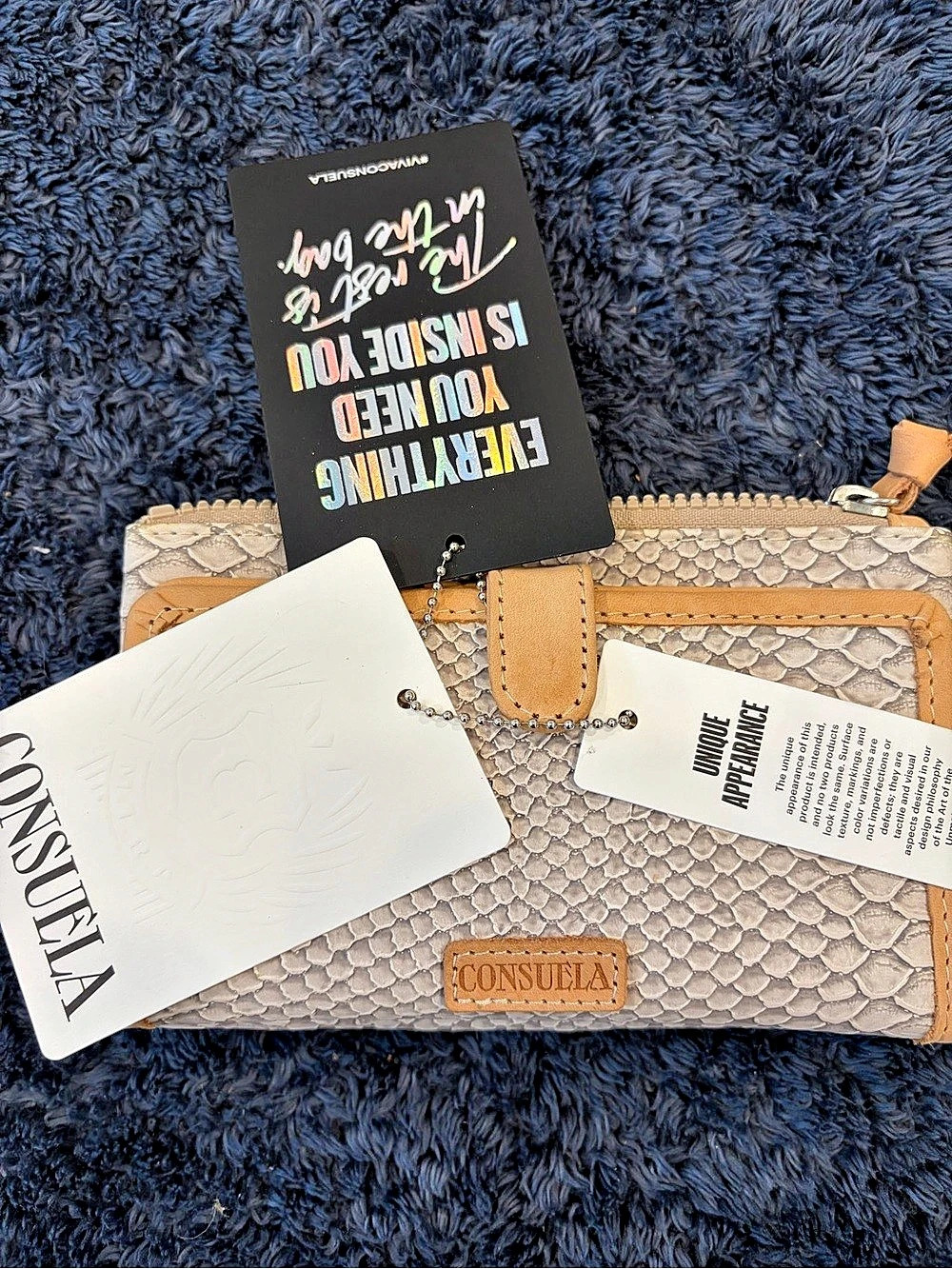 Consuela Wallet Brown & Blue NWT